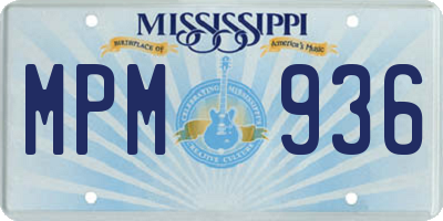 MS license plate MPM936