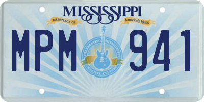 MS license plate MPM941