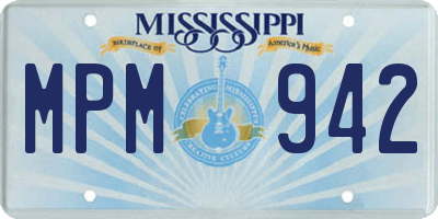 MS license plate MPM942