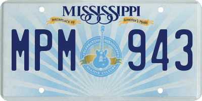 MS license plate MPM943