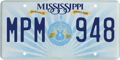 MS license plate MPM948
