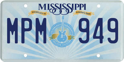 MS license plate MPM949