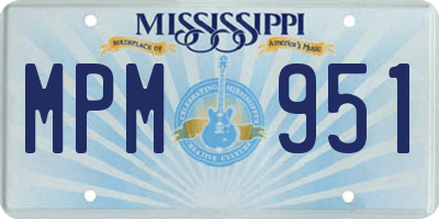 MS license plate MPM951