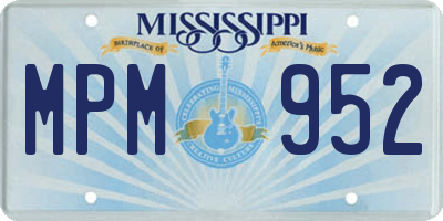 MS license plate MPM952