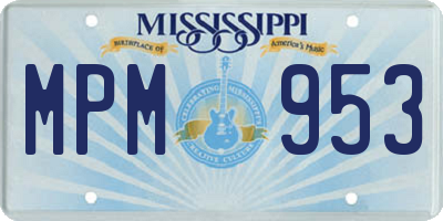 MS license plate MPM953
