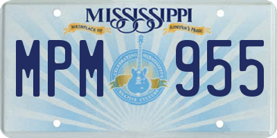 MS license plate MPM955