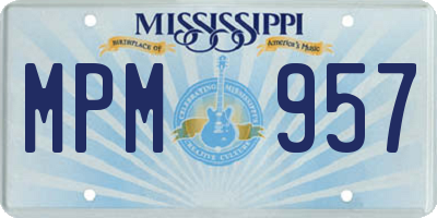MS license plate MPM957