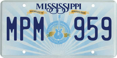 MS license plate MPM959