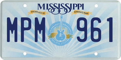 MS license plate MPM961