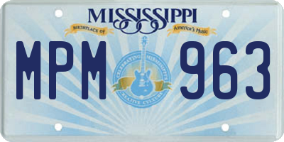 MS license plate MPM963