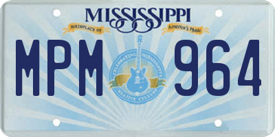 MS license plate MPM964