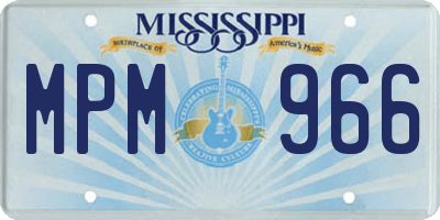 MS license plate MPM966