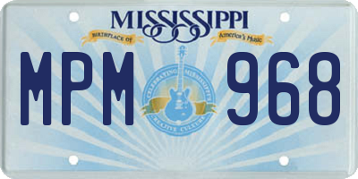 MS license plate MPM968