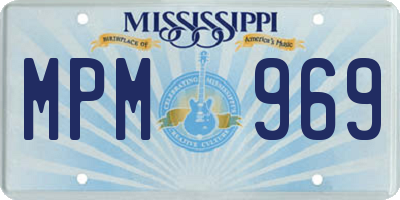 MS license plate MPM969