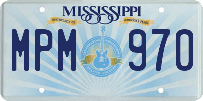 MS license plate MPM970