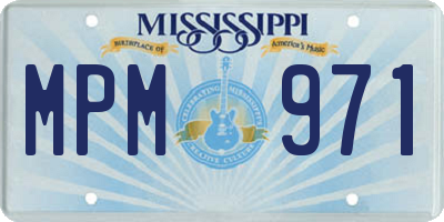 MS license plate MPM971