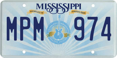 MS license plate MPM974