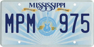 MS license plate MPM975