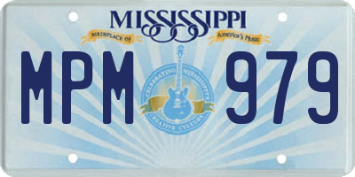 MS license plate MPM979