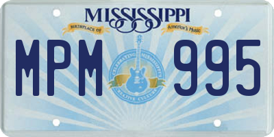 MS license plate MPM995