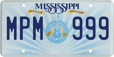 MS license plate MPM999