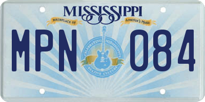MS license plate MPN084