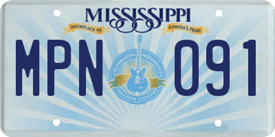 MS license plate MPN091