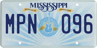 MS license plate MPN096