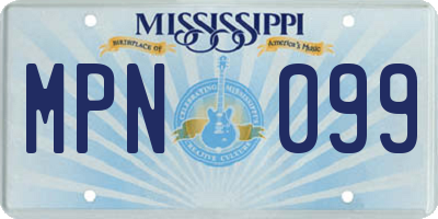 MS license plate MPN099