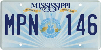 MS license plate MPN146
