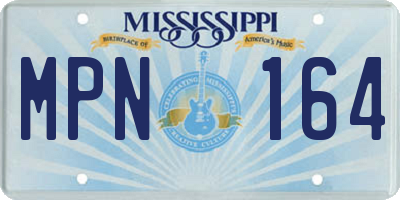 MS license plate MPN164
