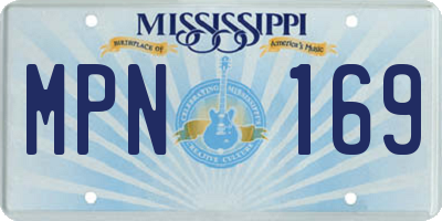 MS license plate MPN169