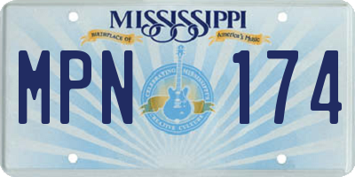 MS license plate MPN174