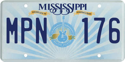 MS license plate MPN176