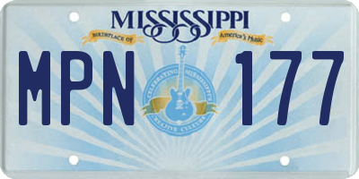 MS license plate MPN177