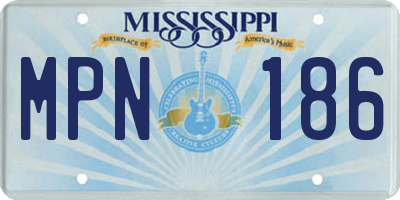 MS license plate MPN186
