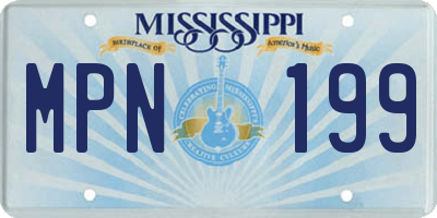 MS license plate MPN199