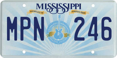 MS license plate MPN246
