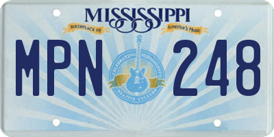 MS license plate MPN248