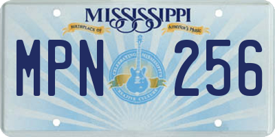 MS license plate MPN256