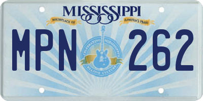 MS license plate MPN262