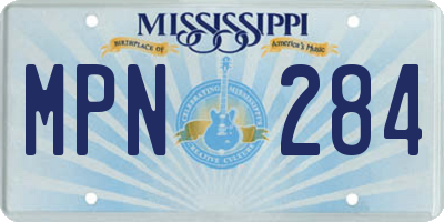MS license plate MPN284