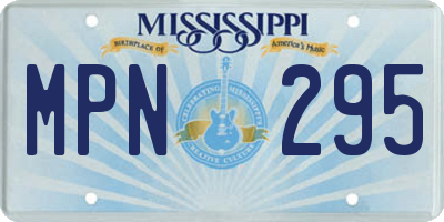 MS license plate MPN295