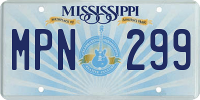 MS license plate MPN299