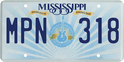MS license plate MPN318
