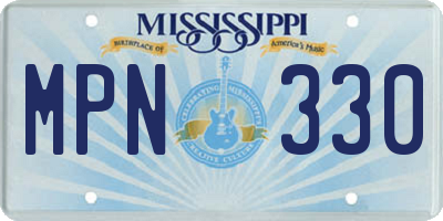 MS license plate MPN330
