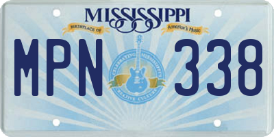 MS license plate MPN338