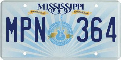 MS license plate MPN364