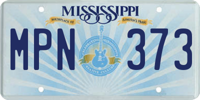 MS license plate MPN373