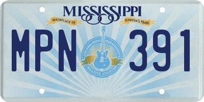 MS license plate MPN391